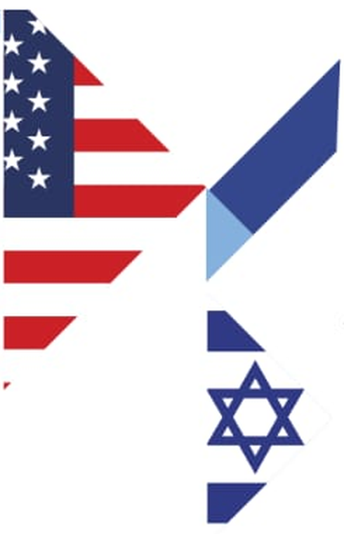 Banderas de Estados Unidos e Israel